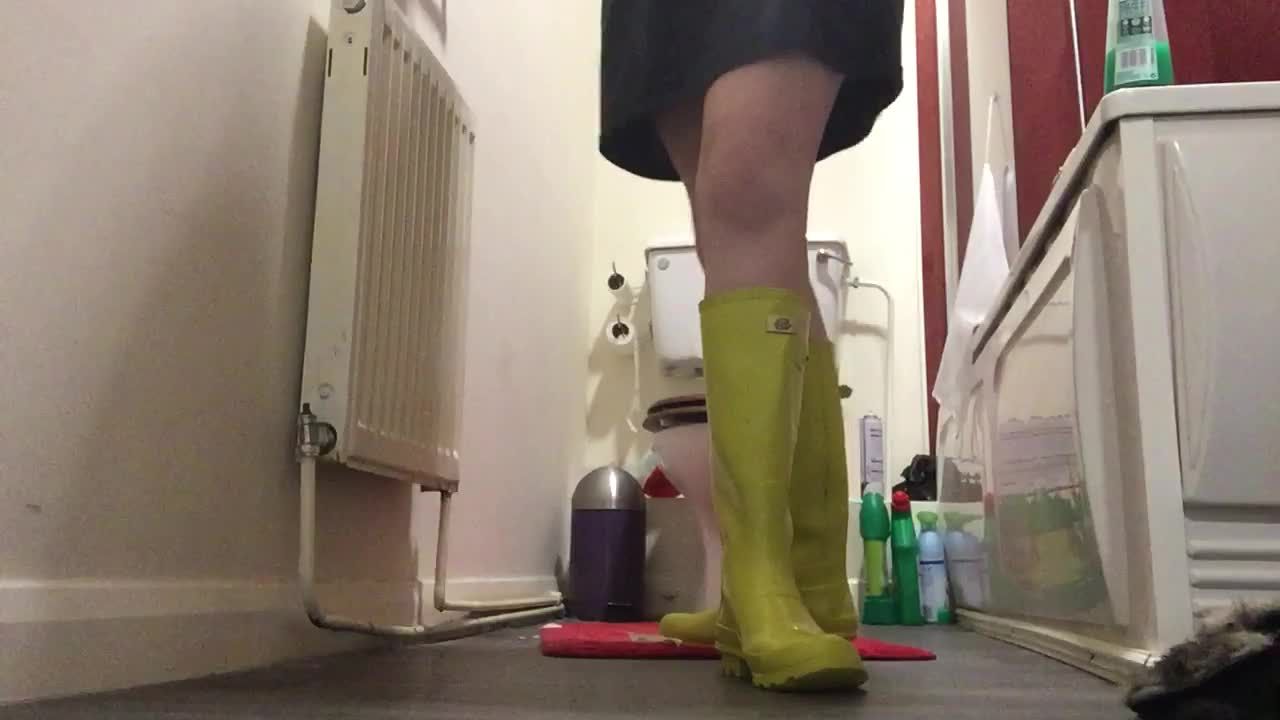 Arikajira Pee Toilet Rain Boots BBW