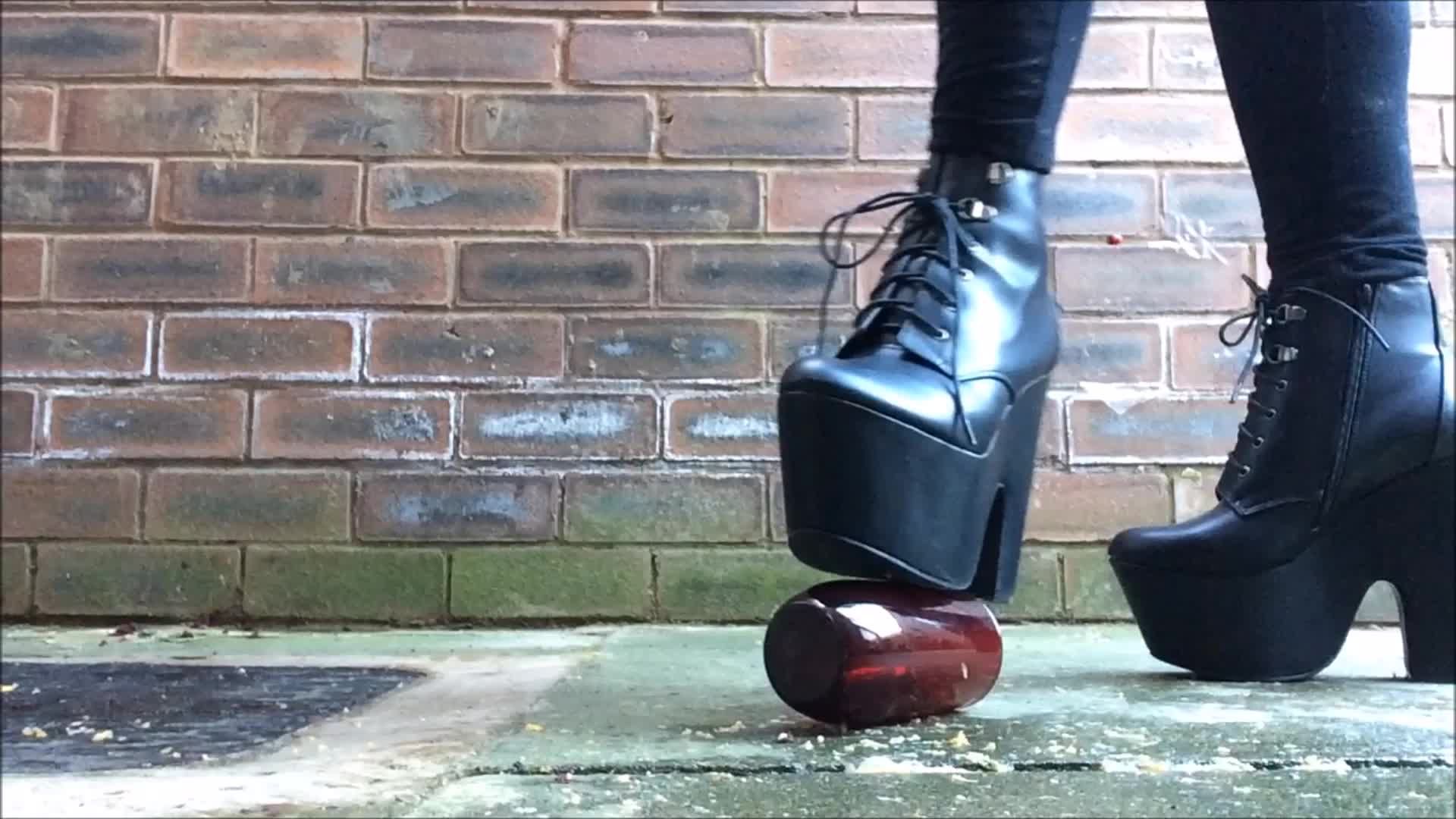 Crush Red Glass Boot Fetish Valentine