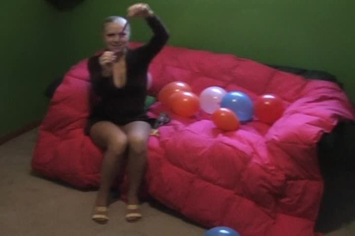 Balloon play with Kristen