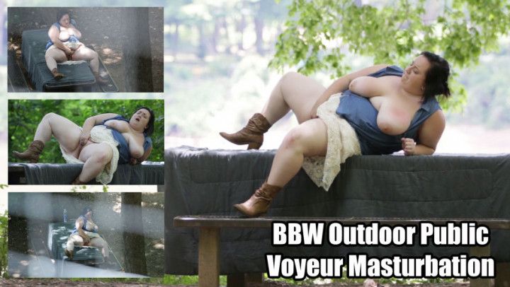 BBW Outdoor Voyeur Masturbation