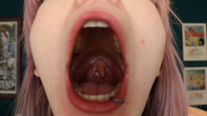 Sick Girl Shows You Her Long Uvula