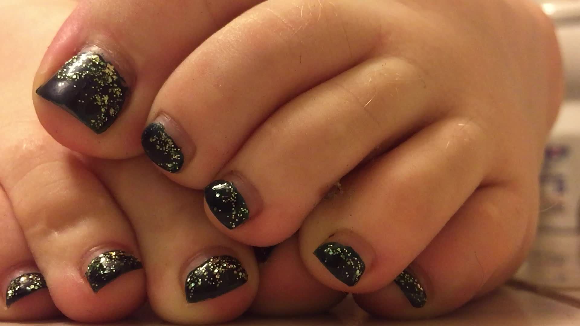 Starry Night Toes &amp; Ass Tease surprise