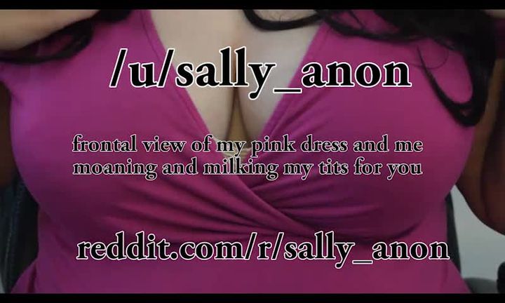 pink dress moaning milking tits SD
