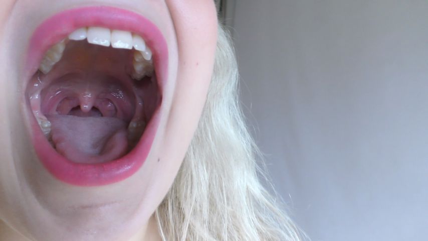 Close up mouth exploration