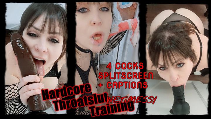 Hardcore Deepthroat Training - Splitscreen + Captions