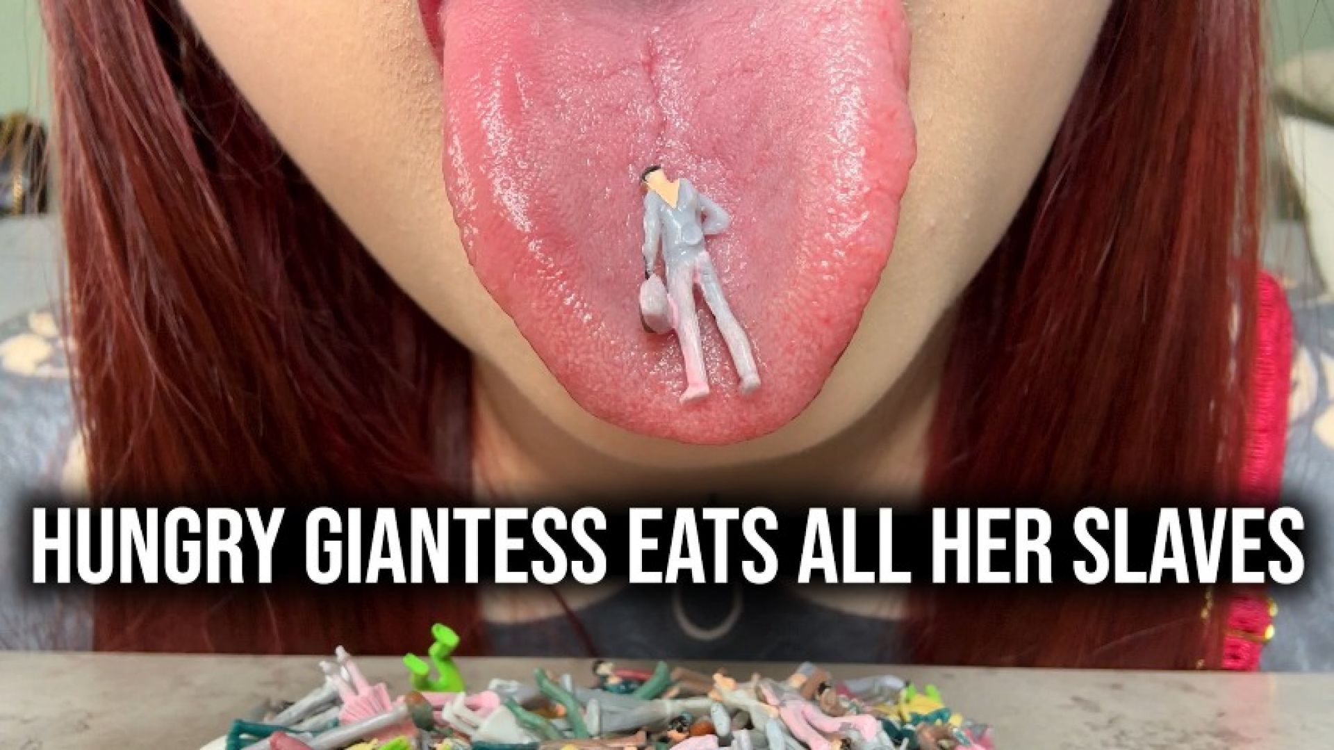 Hungry Giantess Eats All Her Slaves