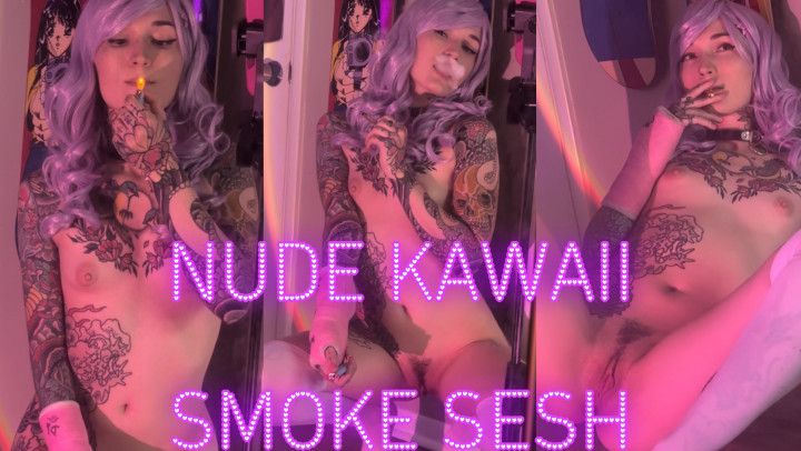 Nude Kawaii Smoke Tease