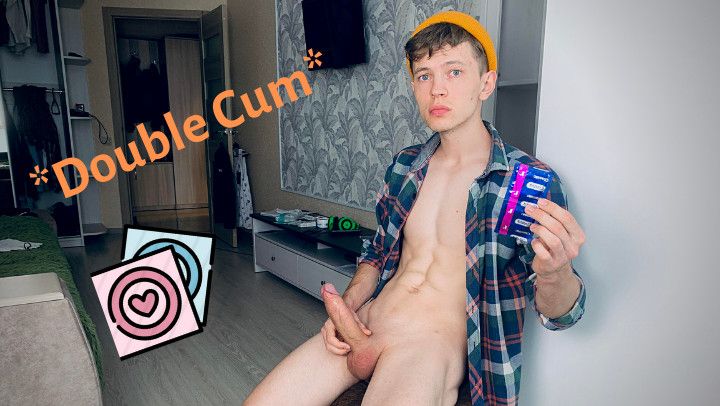 Double Cum in Diferent Condoms /Sensual