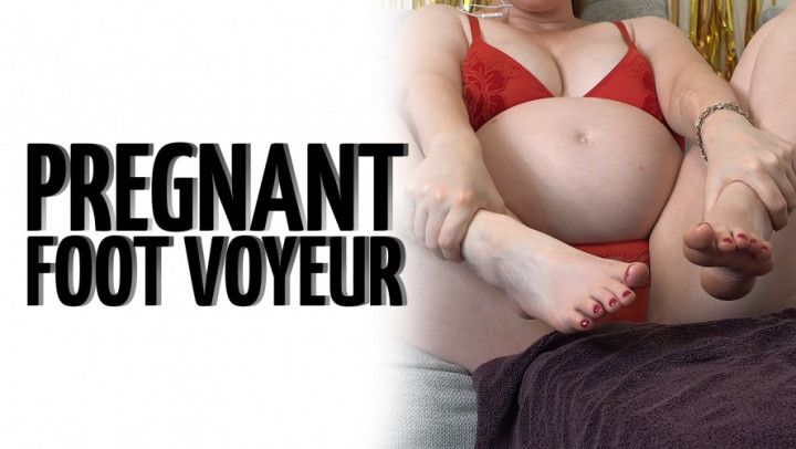 Pregnant Foot Voyeur