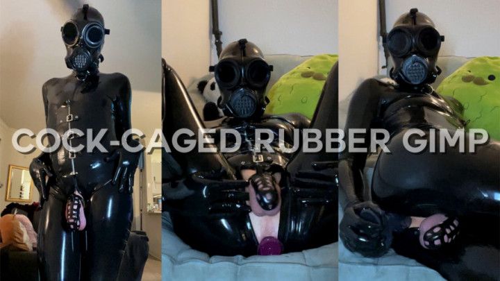 Cock-Caged Rubber Gimp