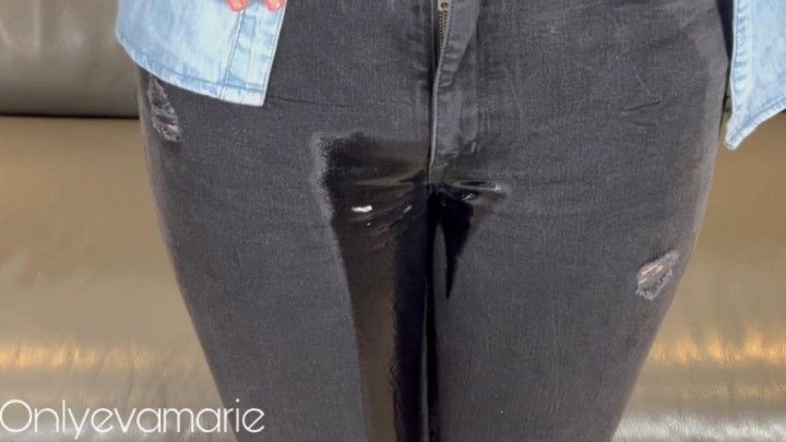 Rewetting Black Jeans 3 Times