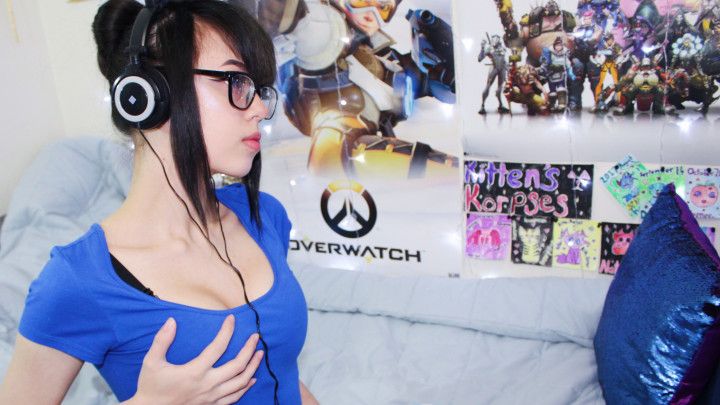 Mei Rides a Dildo and Plays Overwatch HD
