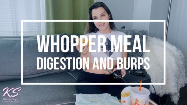Whopper Meal Digestion and Burping