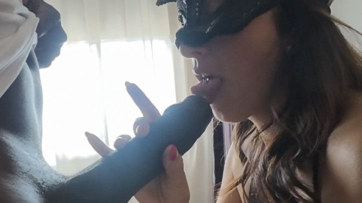 Teaser: Your wife Natasha wearing a mask to be fucked by BBC