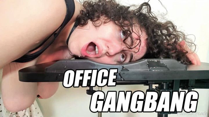 Submissive Secretary Gangbang