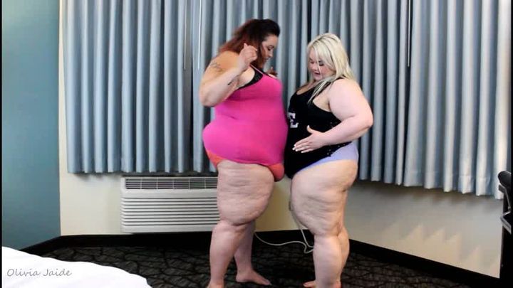 Belly Bumping Monika Mynx and Olivia