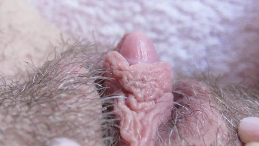 Extreme close up on my hairy pussy