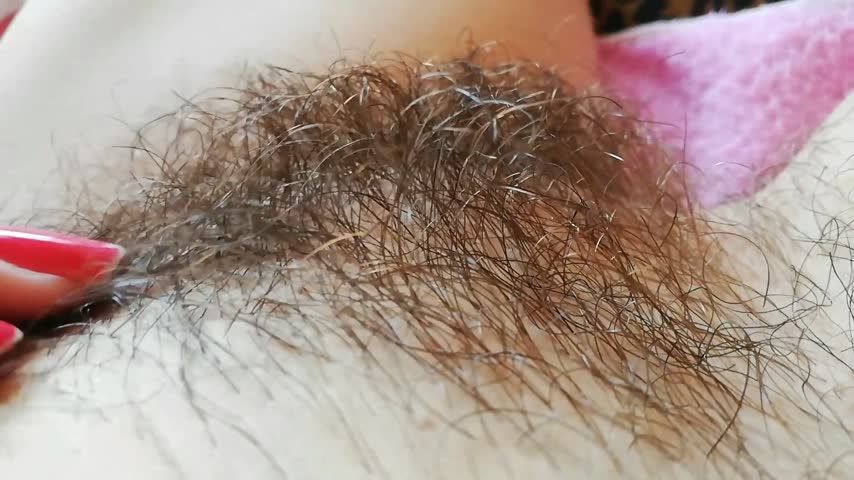 big clit in the hairy bush