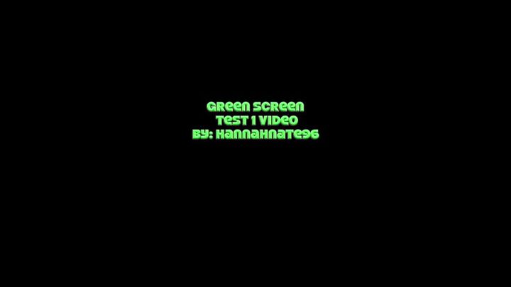 green screen test 1 video