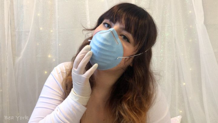 ASMR Showing off Mask with Latex Gloves