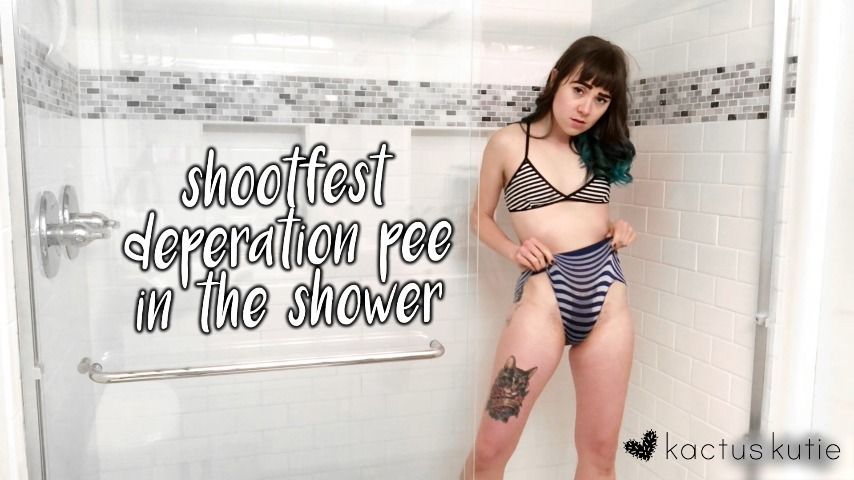 shootfest desperation pee in the shower