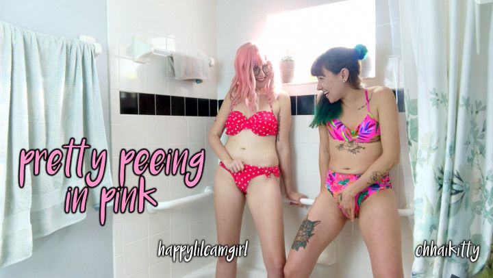 pretty peeing in pink