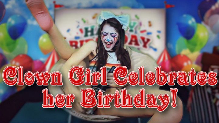 Clown Girl Celebrates her Birthday