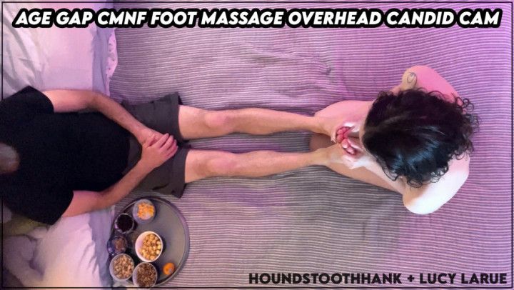 Age Gap CMNF Foot Massage Overhead Candid Cam