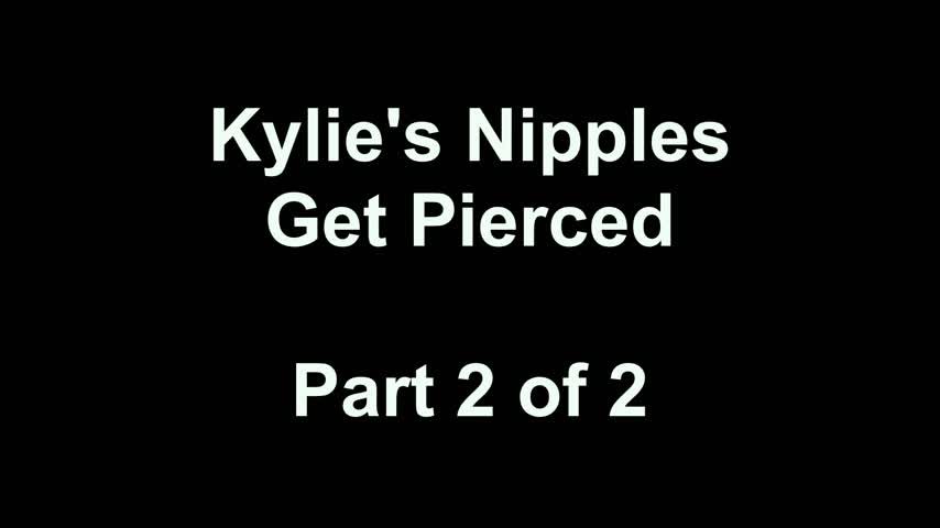Kylie's nipples get pierced