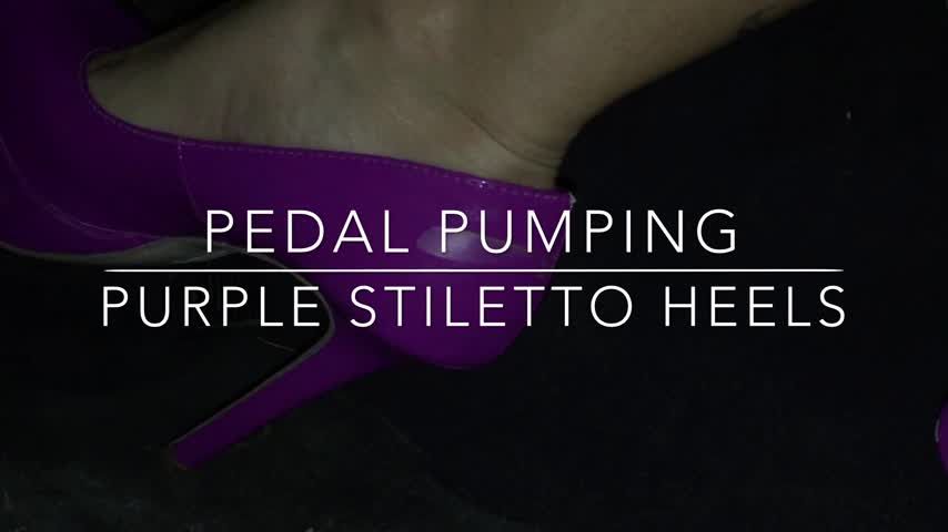 Pedal Pumping in Purple Pumps