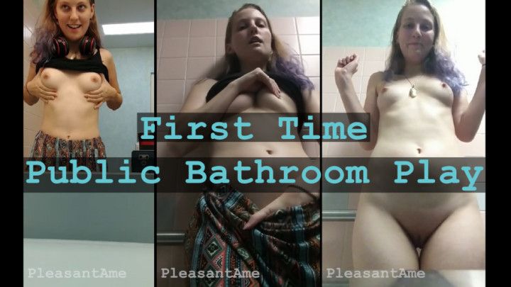 First Time Public Bathroom Play