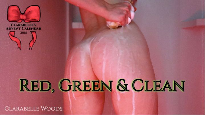 Red, Green and Clean Shower Scene