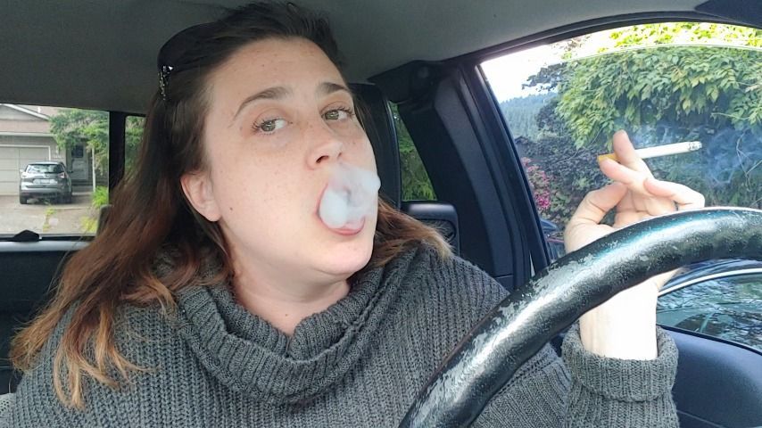 Smoking in the truck