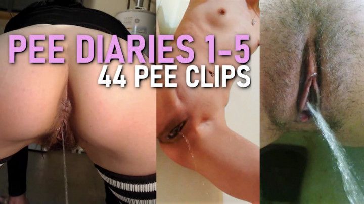 ALL PEE DIARY VIDEOS - 44 Peeing Clips