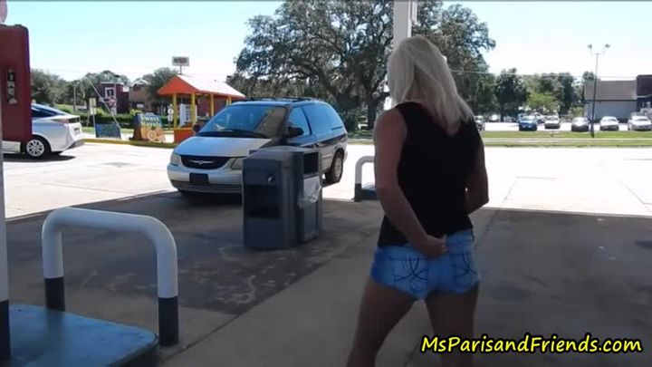 Smoking in High Heels and Booty Shorts