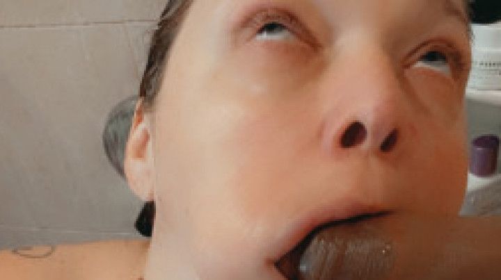 Hot steamy shower with caramel cock