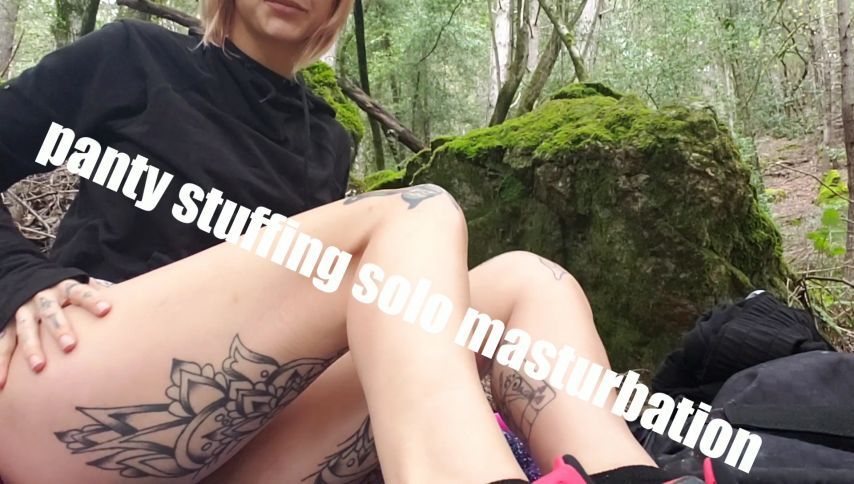 panty stuffing masturbation solo