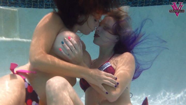 Fondling and kissing underwater