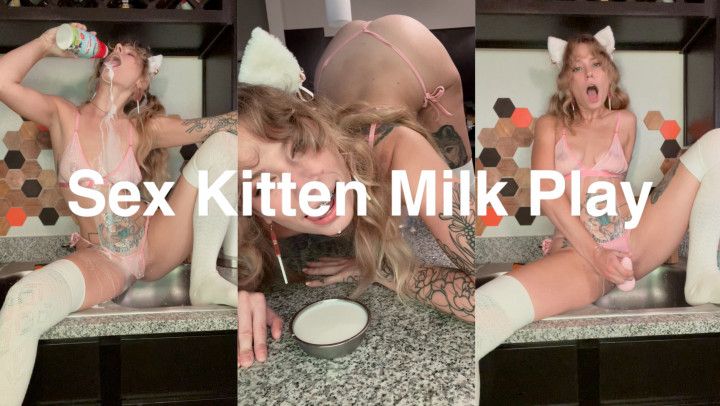 Sex Kitten Milk Play &amp; Masturbation