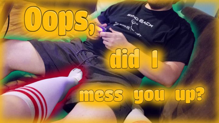 Sloppy FOOTJOB while Daddy Games