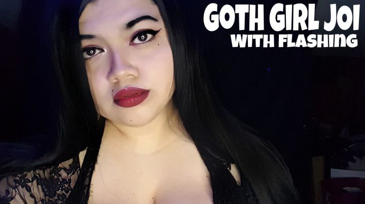 Goth Girl JOI w/ Flashing