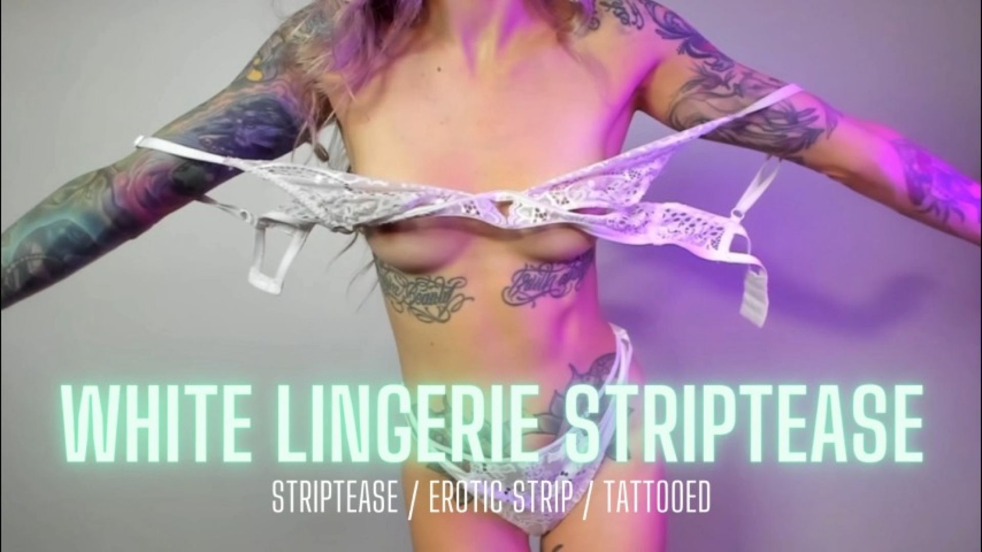 White Lingerie Striptease