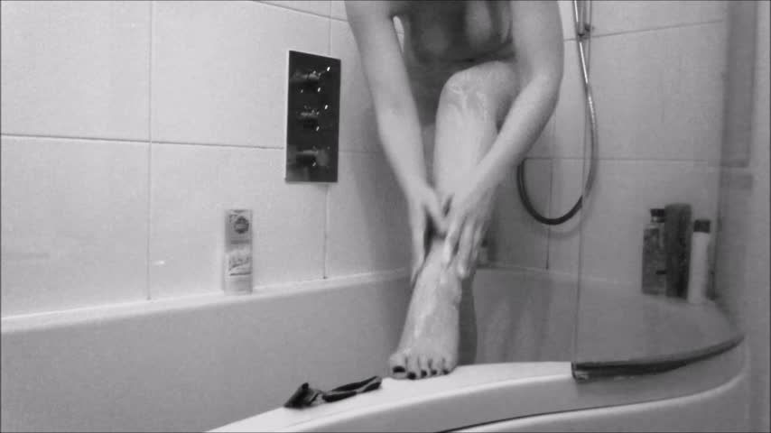 Black and White Shower Leg Shave