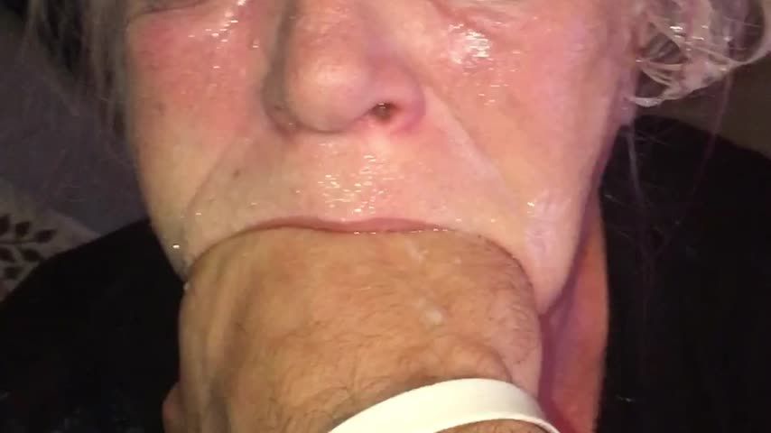 Extreme Sloppy Gran gets Throat Fisted