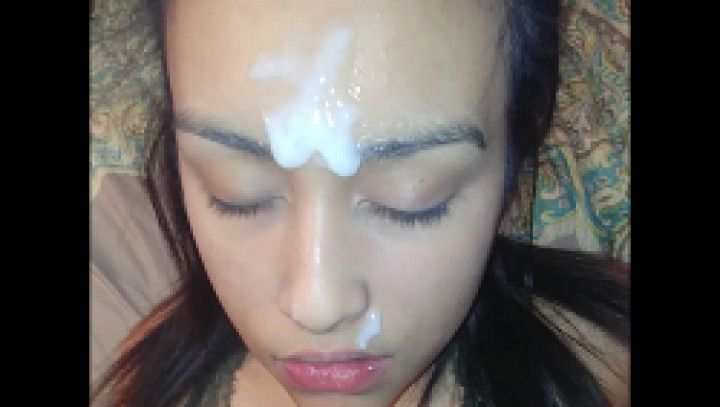 Cum on face after Doggystyle Fuck