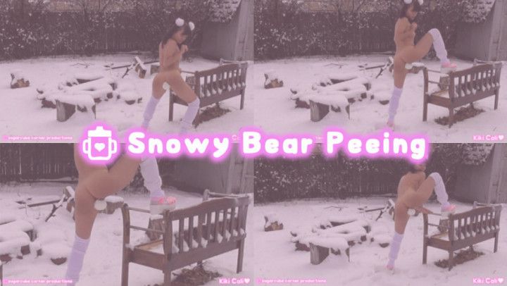 Snowy Bear Peeing