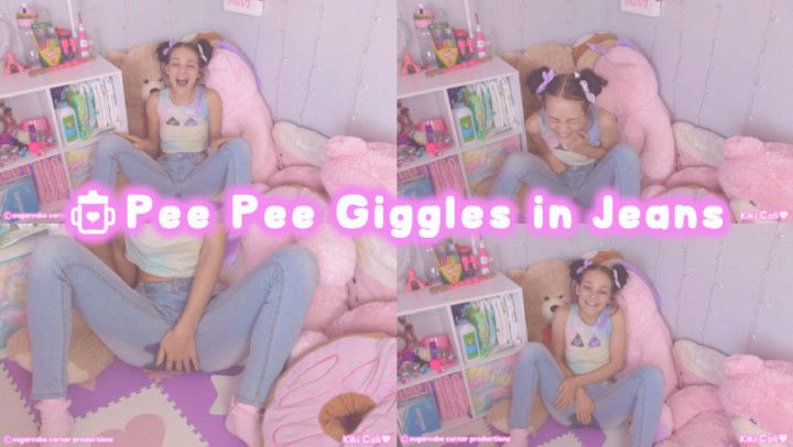 Pee Pee Giggles in Jeans