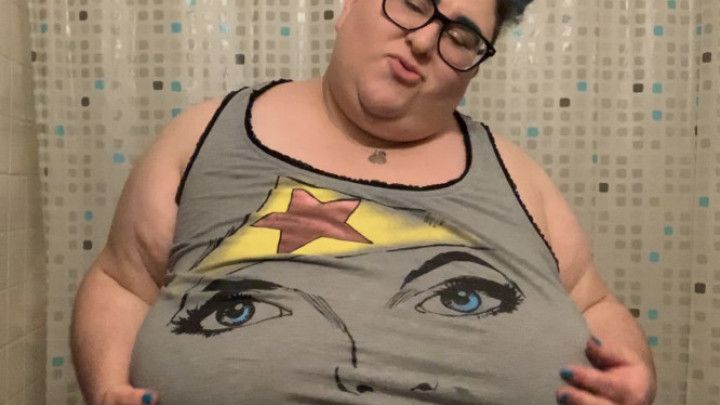 Nerdy Big Titty Tease Wonder Woman Shirt