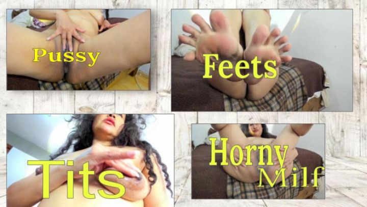 Horny neighbor, Tits, Pussy, Feets