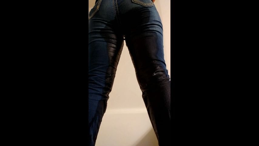 Dark jeans wetting